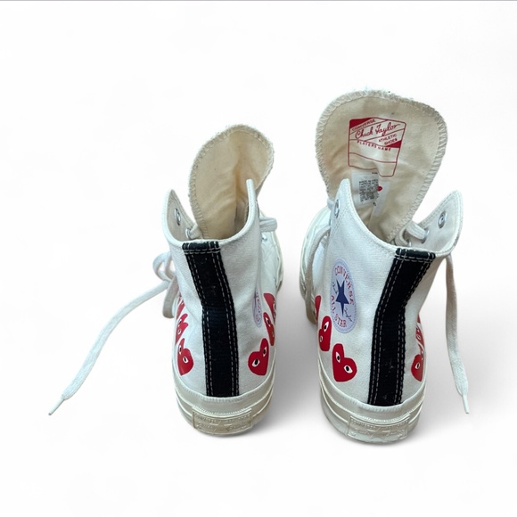 CONVERSE X PLAY Comme des Garçons Chuck 70 Multi Heart Sneakers Women's Sz 7 - Picture 5 of 9